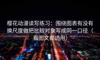 樱花动漫读写练习：围绕图表有没有换尺度做把比较对象写成同一口径（看图文都适用）